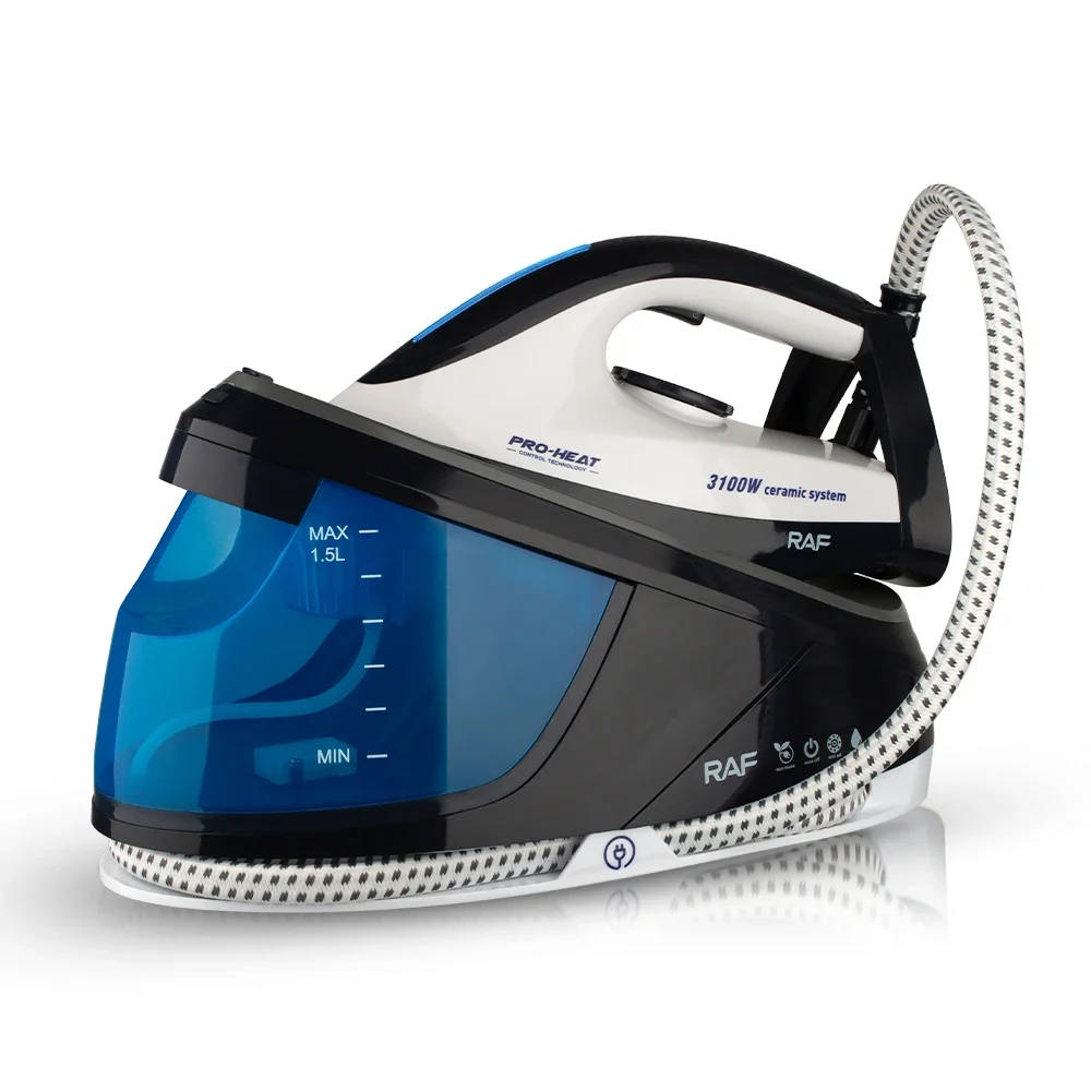 

3100W 1.5L ceramic system automatic cleaning anti-drip function RAF electric steam iron