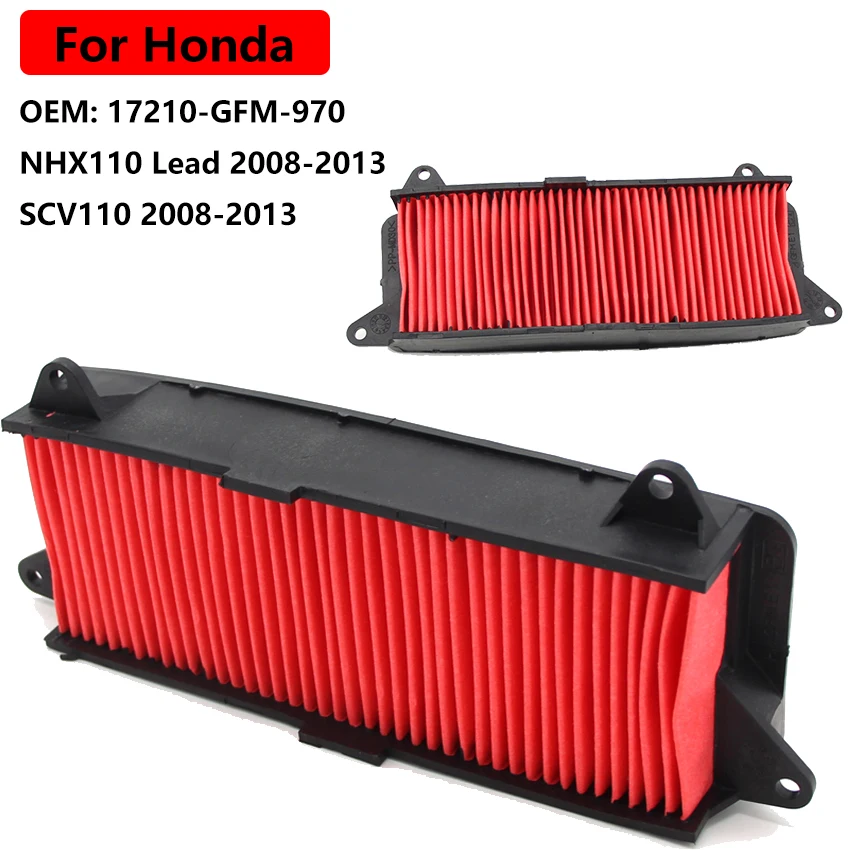 

Motorcycle Air Filter is Suitable for Honda NHX110 Lead SCV110 2008-2009-2010-2011-2012-2013 17210-GFM-970