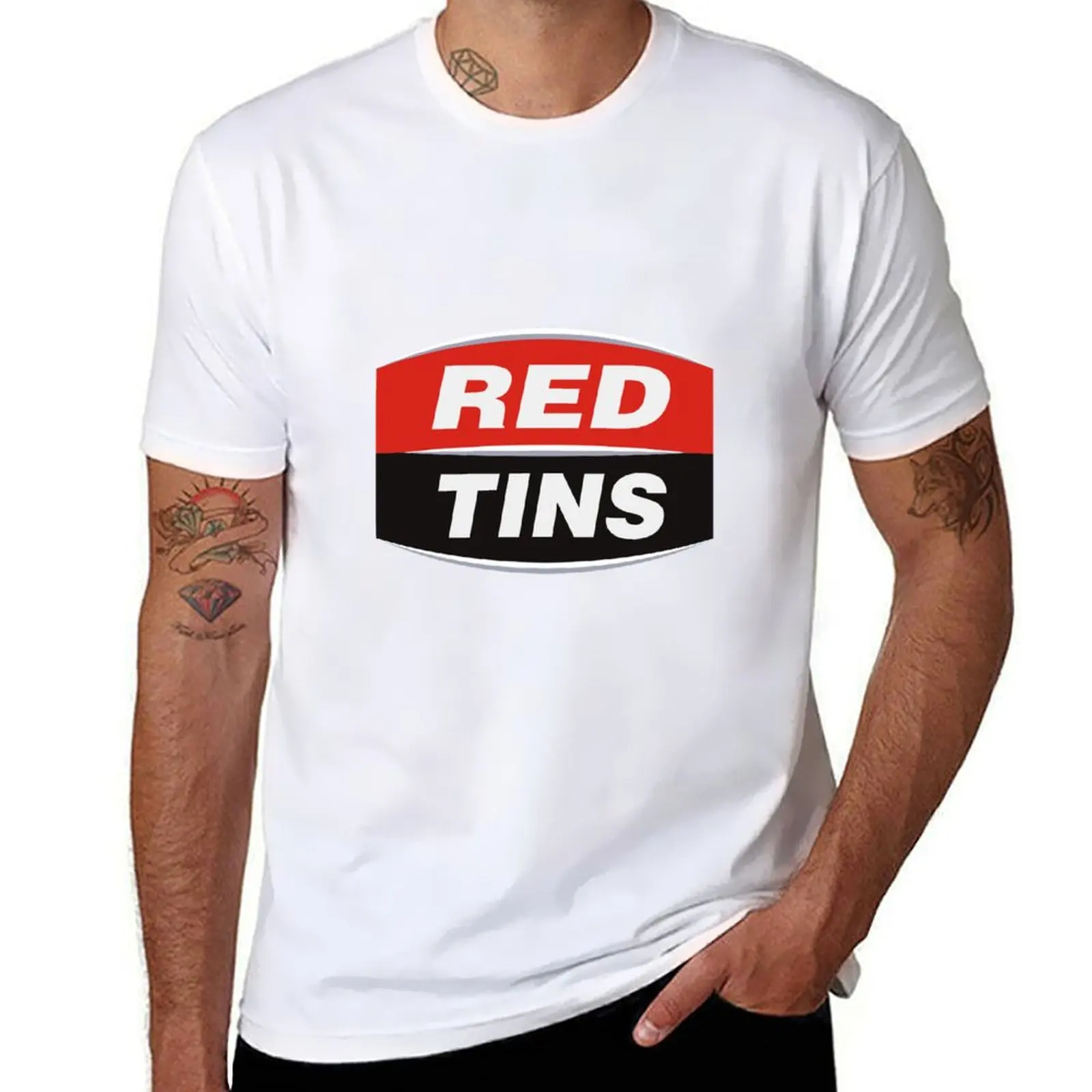 

Red Tins T-Shirt t shirts for man cotton essential t shirt man tshirt T-shirt