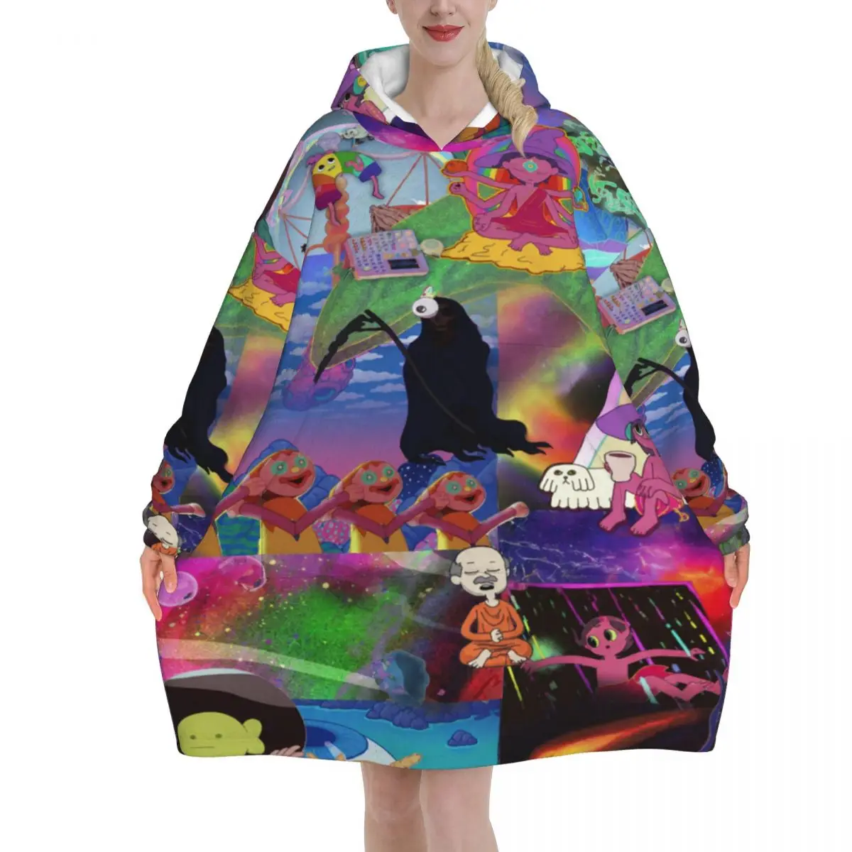 Midnights Gospes Wearable Blanket Hoodie for Women Men Warm Cozy Oversize Blanket Sweatshirt Thick Fleece Hooded Blanket