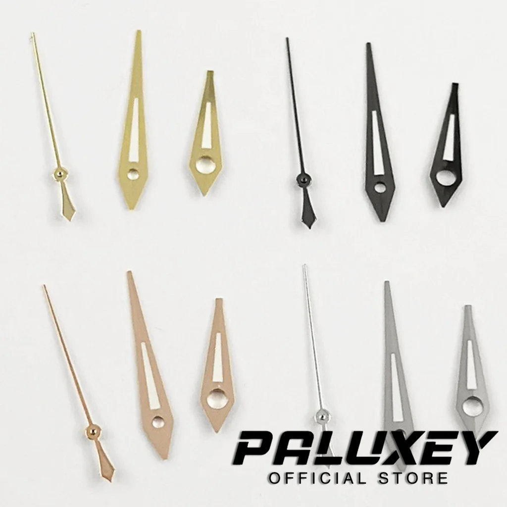 NH35 Hands Silver Rose Gold Gun Gold Watch Hands Fit For NH34 NH35 NH36 4R 7S 7002 Movement Watches Pointers Green luminous