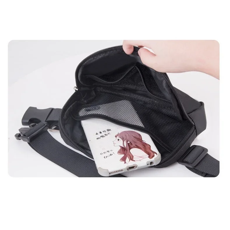 Marsupio in Nylon impermeabile per donna/uomo marsupio portatile borsa pettorale per sport all'aria aperta borse da corsa diagonali alla moda versatili