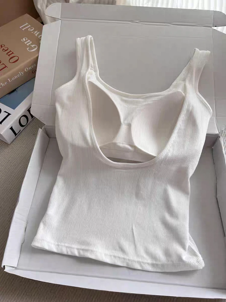 Summer Essential Strapless Crop Top Backless Design Versatile Innerwear Outerwear Beautifully U-Neck High Elasticity Short Le...