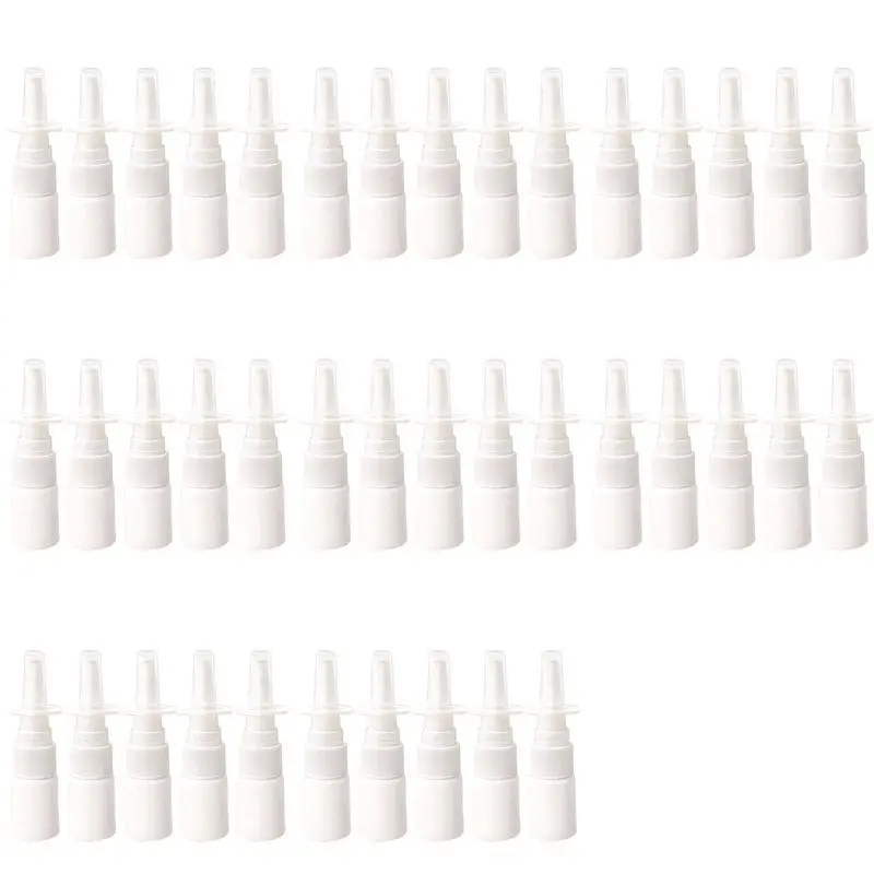 

AAAN-80Pcs 10Ml Spray Bottle Refillable Plastic Mist Nose Nasal Sprayer