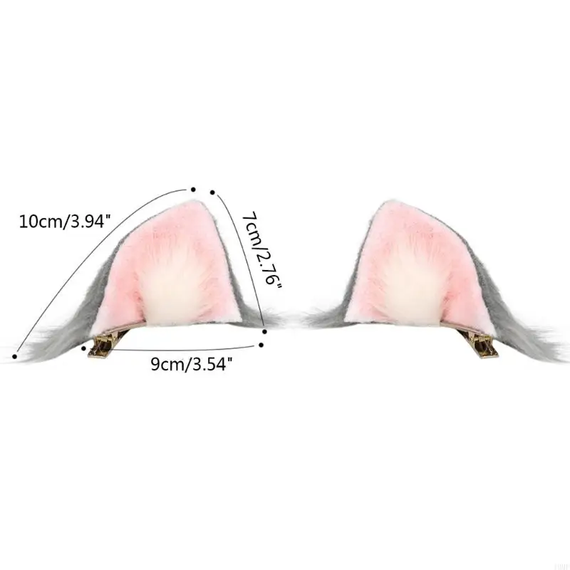 49mf chat oreille épingle en peluche chat à l'oreille Clipte cheveux chat oreille barrette chat oreille cosplay