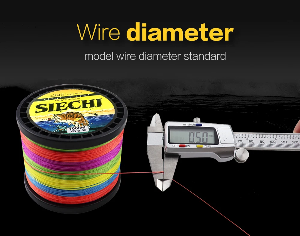 SIECHI 12 Stränge geflochtene PE-Angelschnur Multifilament X12 300 m 500 m 1000 m Karpfen japanischer Draht Fliege Meer Salzwasser gegossen Pesca – Detail 10