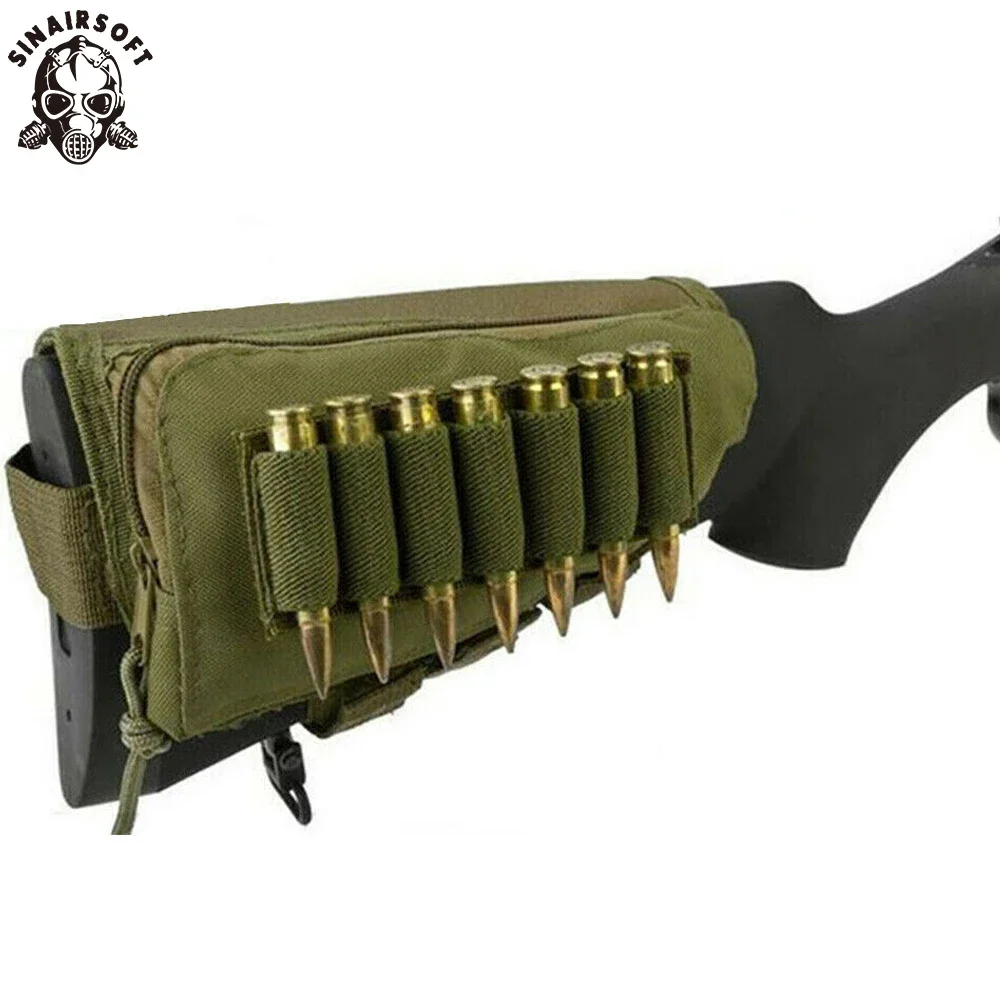 Tactical Muti-functional Hunting Zipper Rifle Buttstock Pack Bag Cheek Pad Rest Shell Mag Ammo Pouch Pocket Magazine Bandolier