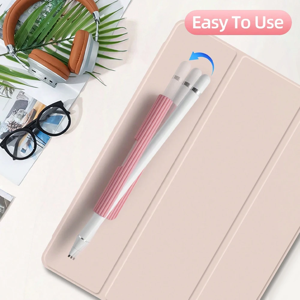 Funda de silicona para portalápices (USB-C) Apple Pencil 1.a/2a generación Adhesivo fuerte adjunto a la funda de la tableta del lápiz óptico ﻿