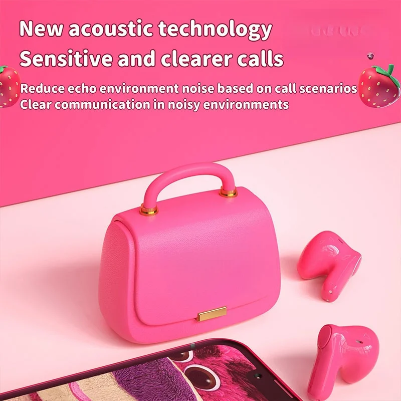 الوردي باربي سماعة الغطاء الواقي سماعة رأس بخاصية البلوتوث قذيفة الرسوم المتحركة الطرفية لطيف الكرتون قذيفة هدية عيد ميلاد صديقة