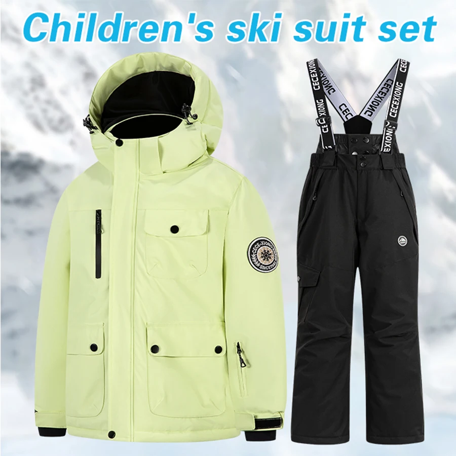 

New Style Kids Boys&Girls Skiing Jacket Quality Windproof Waterproof Ski Coat Children Warm Winter Snow Snowboard Warm Snowsuit