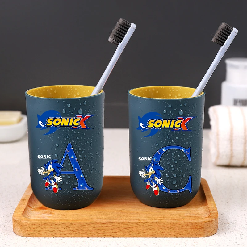 Soniced Boy Girl Toothbrush Cup Children Water Cup Mouthwash Cup Baby Cartoon Rinse Cups Anime Cute Toothpaste Bottles Home Gift