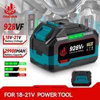 ONEVAN 21V Lithium Battery 928VF 29900mAh 588VF 22900mAh Capacity Indicator Rechargeable For 21V 18V Electric Power Tool