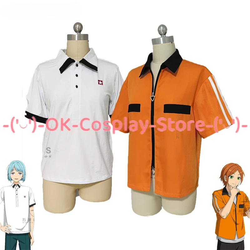 

Game Ensemble Stars Aoi Hinata Shino Hajime Cosplay Costume Party Suit Summer Blouse Casual Tshirt Halloween Uniform Custom Made