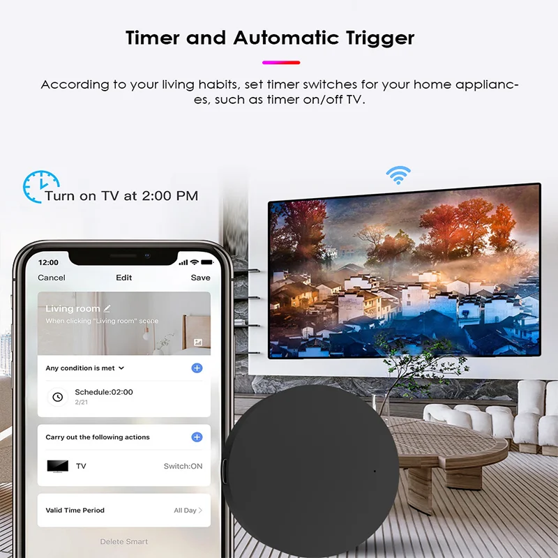 TUYA-Télécommande Universelle Infrarouge Intelligente, Wifi IR, pour TV, DVD, AUD, AC, avec Alexa et Google Assistant