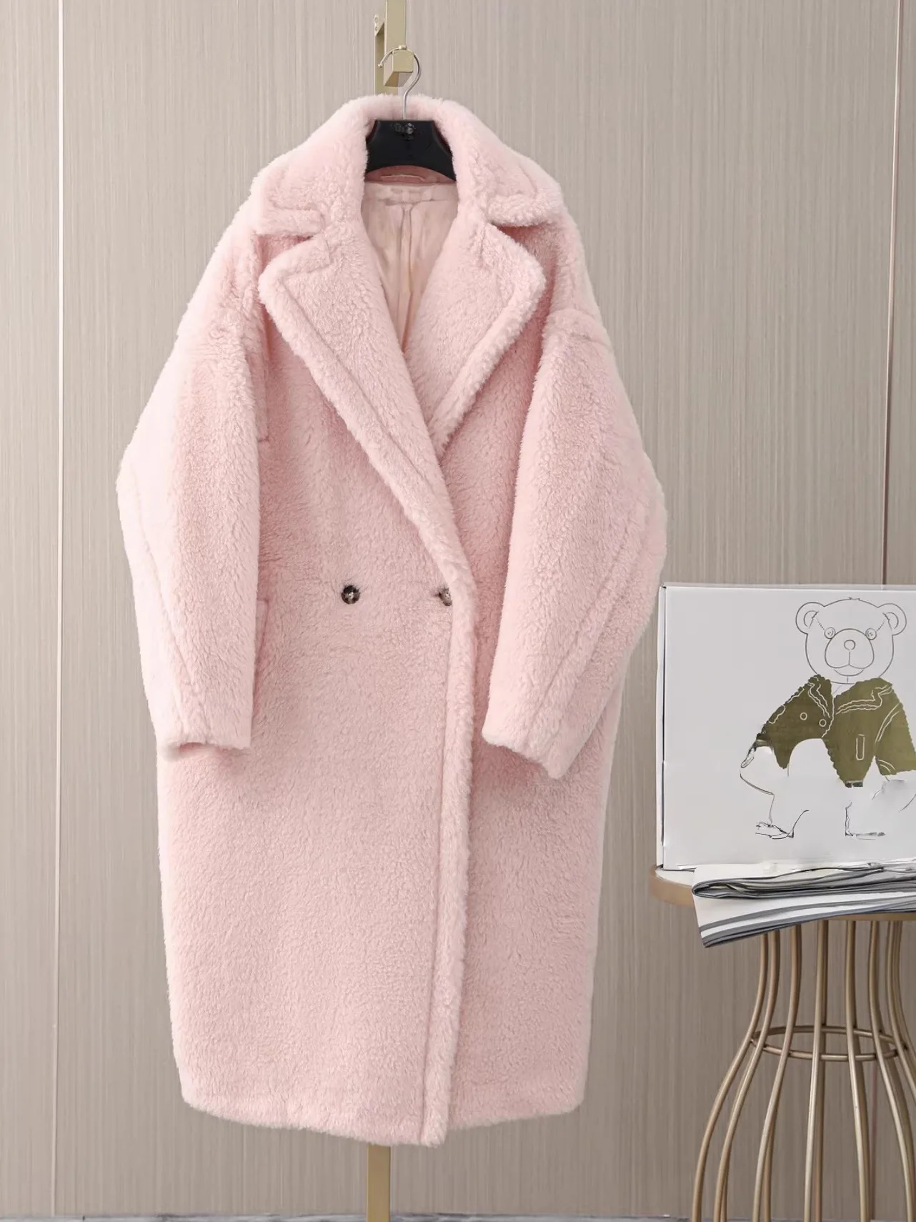 

Teddy Bear Collar Jacket 2026 Spring New Particle Lamb Fur Sheep Scissors Velvet Coat Y003 Women's Casual Style Long Sleeve