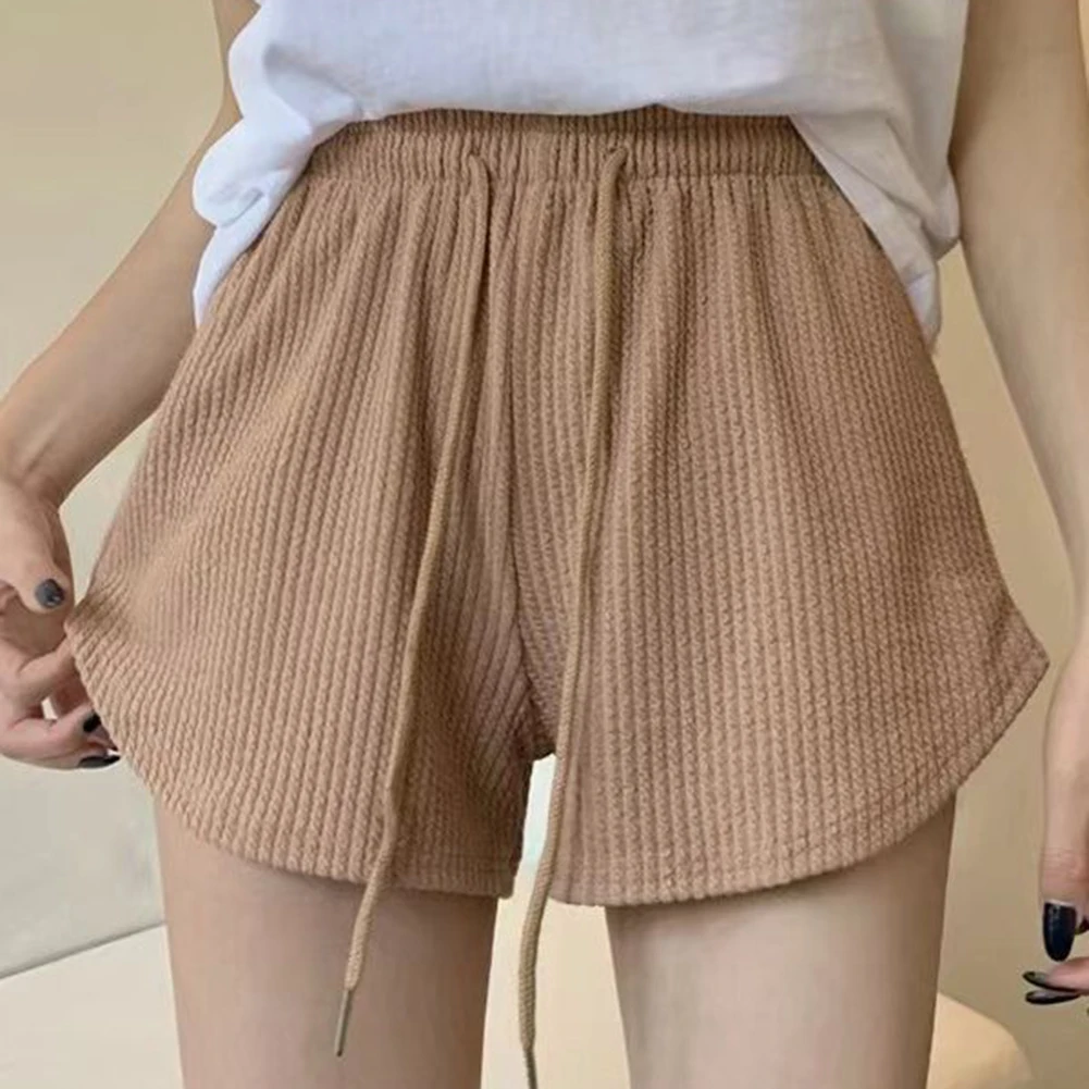 Pantalones cortos tipo gofre de uso diario, pantalones cortos deportivos, pantalones cortos de uso diario, pantalones cortos ligeros de verano, parte inferior rosa, uso diario, ropa para las cuatro estaciones