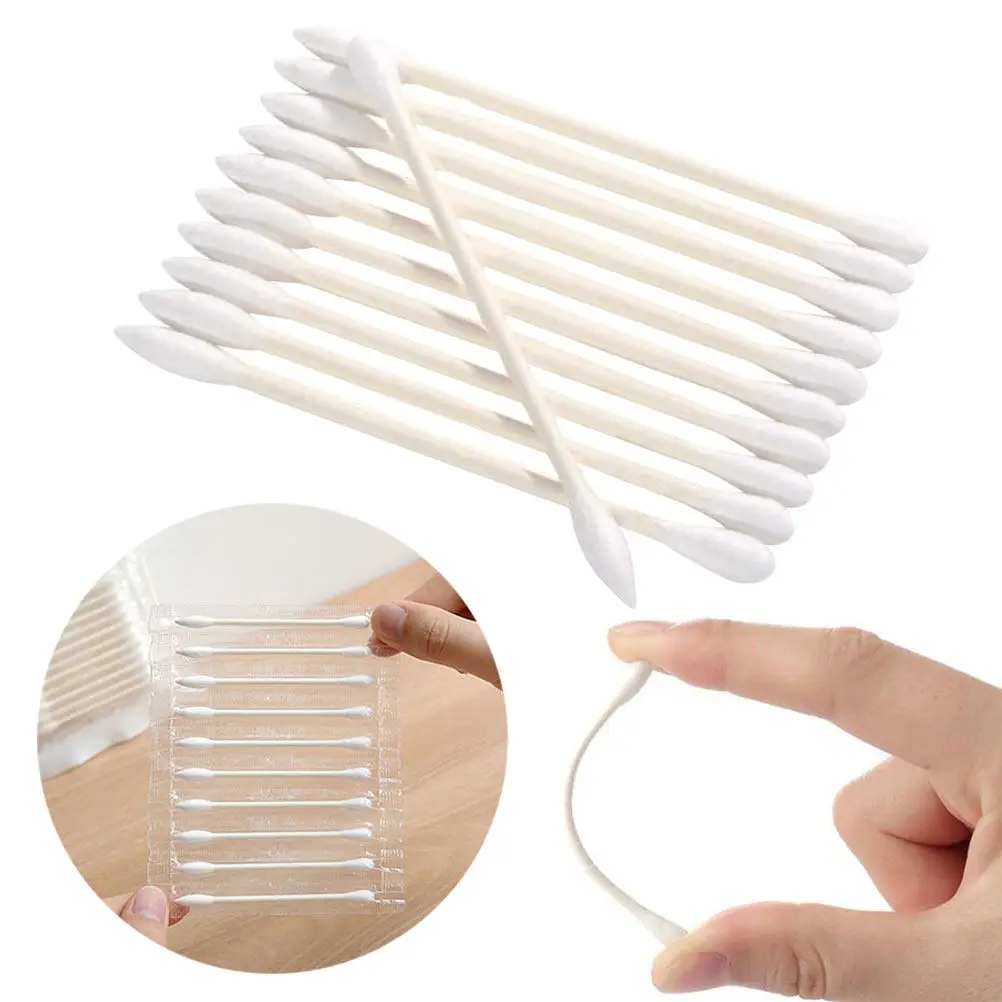 500Pcs Paper Stick Cotton Swabs For Camera Lens Cleaning Professional Makeup Artist Bamboo Double Ended Removal