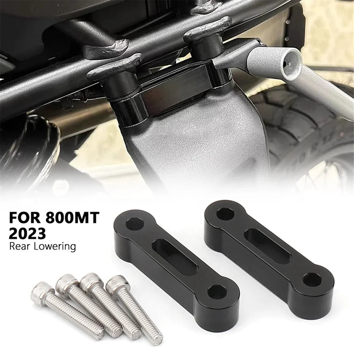 Motorcycle Rear Foot Peg Rest Footpegs Lowering Kit Bracket 20mm for CFMOTO 800 MT 800MT 800Mt 800Mt