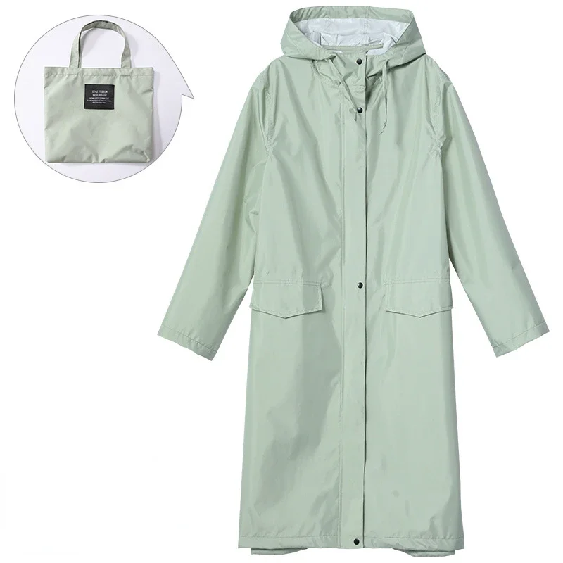 Women Man Raincoat Adult Clear Transparent Camping Hoodie Rainwear Suit Thickened Waterproof Rain Poncho Coat