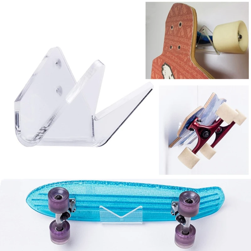 Rak Display Dinding Skateboard 652D Gantungan Berdiri Tempat Dinding Papan Panjang Akrilik