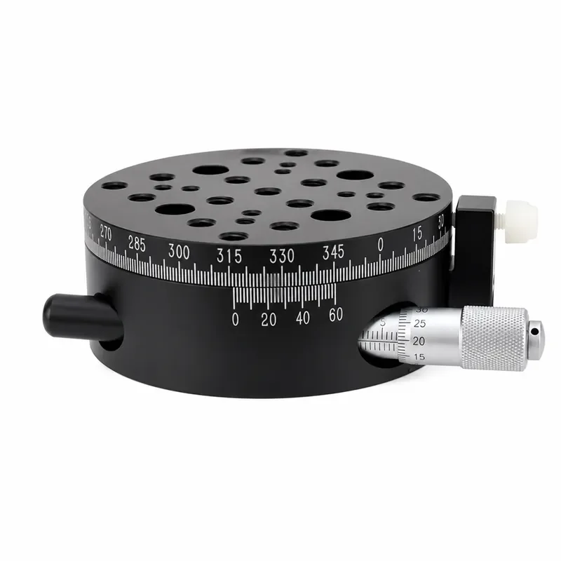 Manual Rotary Stage 360 Degree Turntable Indexing Table R Axis Sliding Platform Precision Rotation Base for Camera