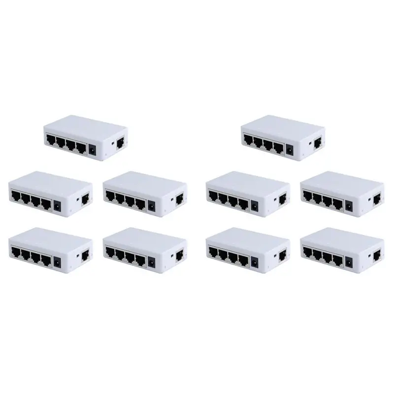 أنيق-10X 4 منافذ POE موسع 100Mbps 1 في 4 خارج 250 متر شبكة التبديل مكرر IEEE802.3Af/At