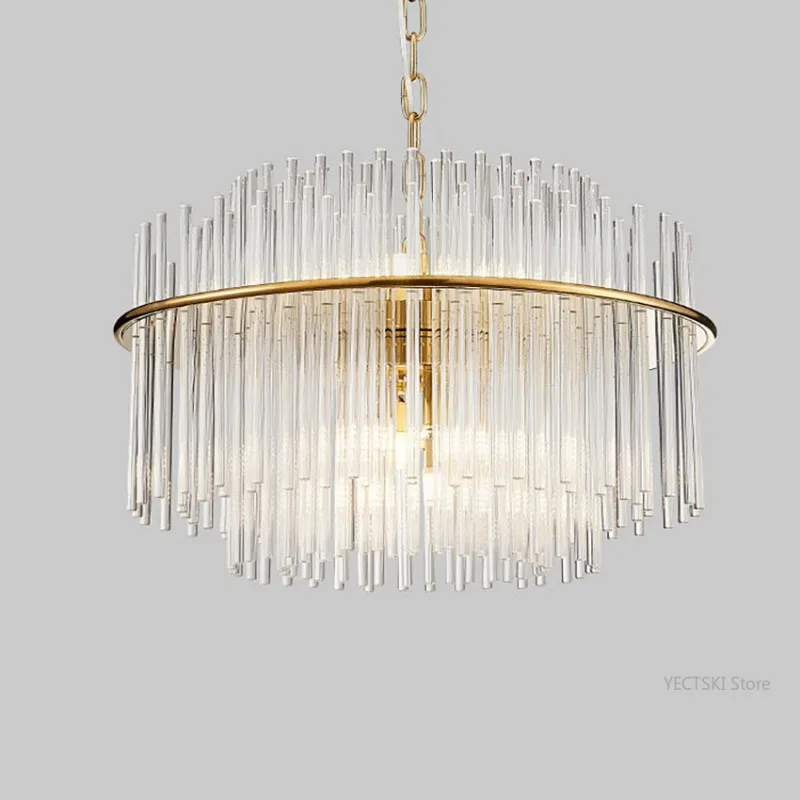 Postmodern minimalist living room, dining room, bedroom, crystal light, luxurious, creative, personalized pendant light