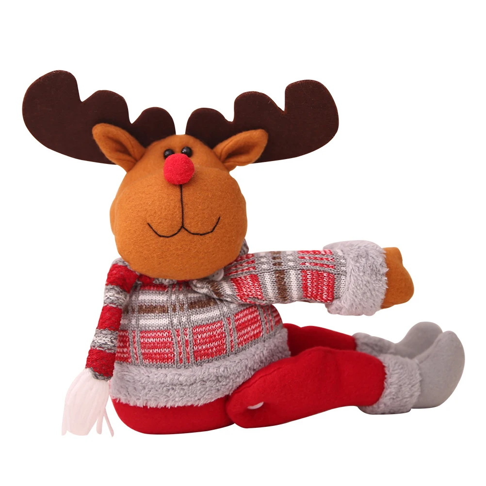 

2 pcs Christmas Curtain Buckle Reindeer Cartoon Clips Home Window Decor Festive Cotton Tiebacks Storage Organizer