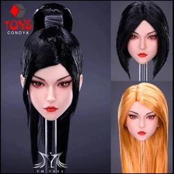 YMTOYS YMT073 1/6 Meier Heavy Makeup Head Sculpt Female Head Carving Model Fit 12'' TBL PH Soldier Action Figure Body Dolls