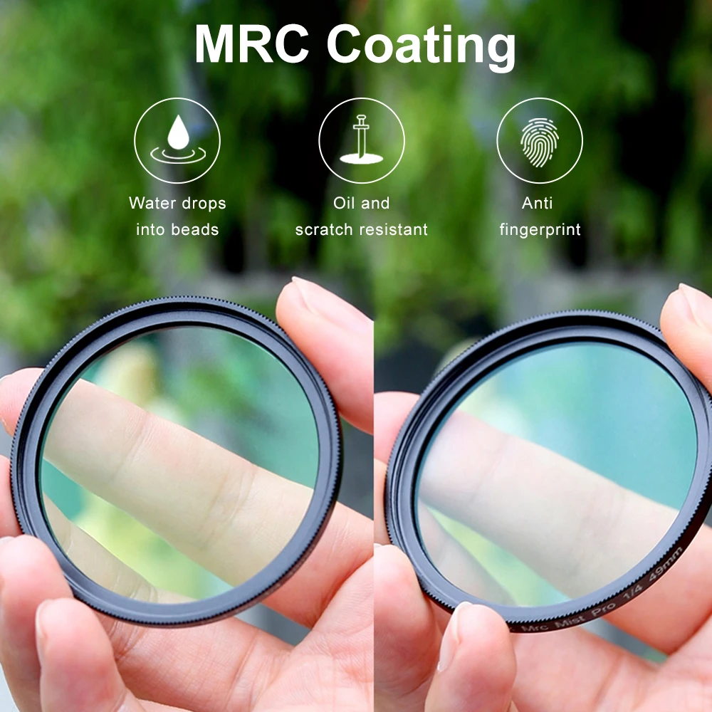 Camera Filter Black Mist Diffusion 1/4 1/8 Lens Filter Special Effects Dreamy Atmoshere Portrait Tool 37mm 52mm 58mm 62mm 67mm