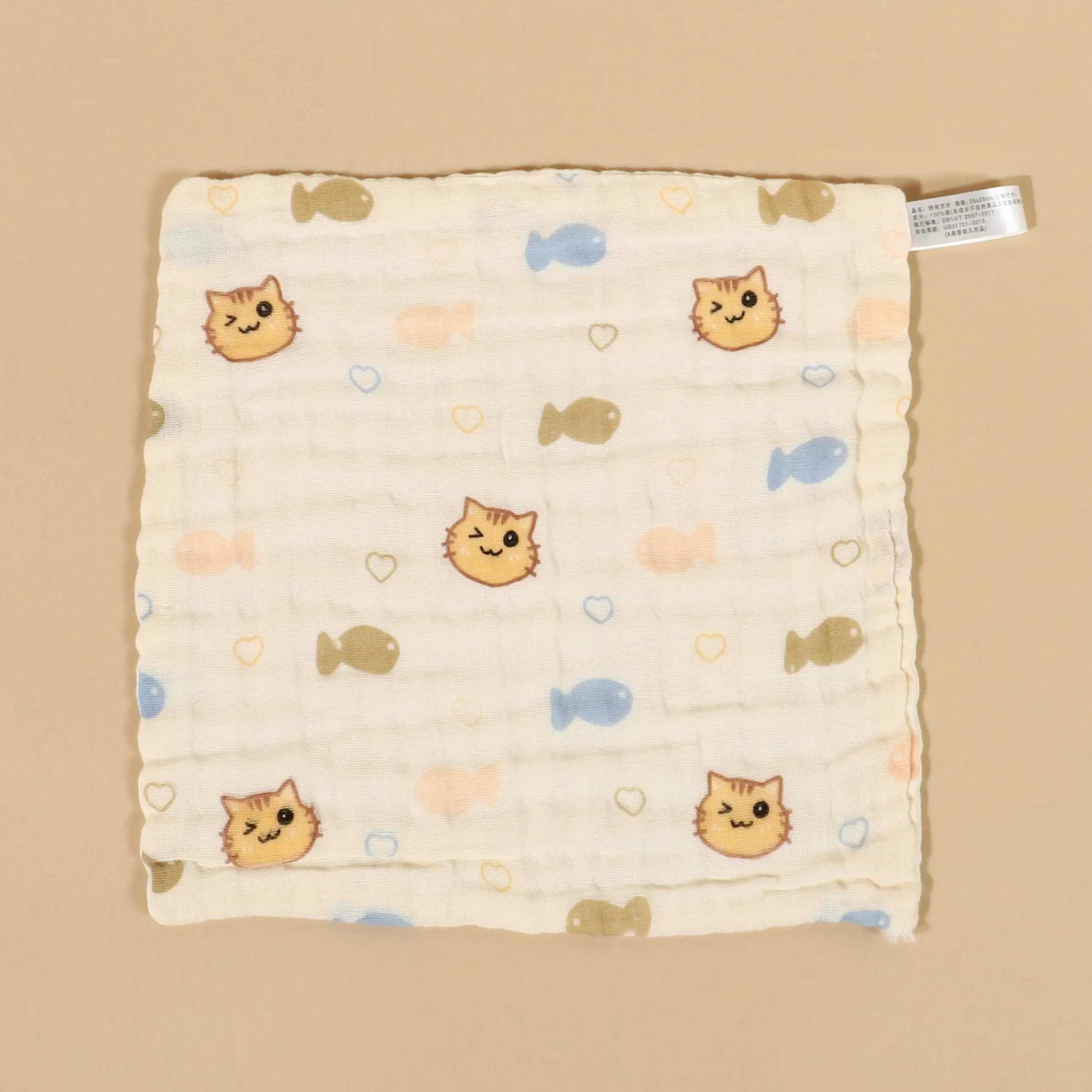 Newborn Muslin Wash Cloths For Baby 6 Layer 100% Cotton Kids Towels Baby Wash Towels And Bibs