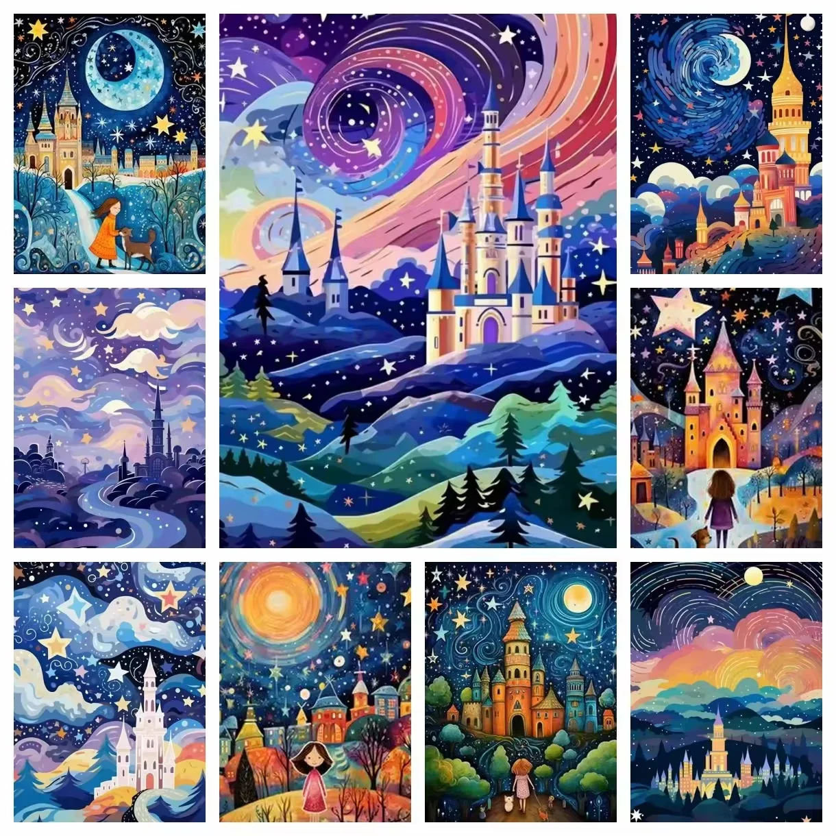 Resin Art Work - Алмазная мозаика «Замок в Стране чудес»