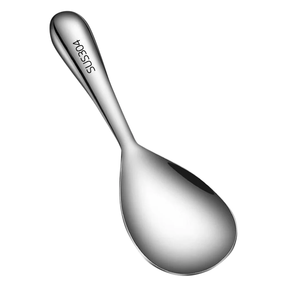 

Mini Serving Spoon Table Spoons Rice Paddle 304 Stainless Steel Non- Stick Non-stick