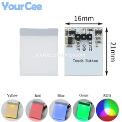 10pcs/1pc HTTM Capacitive Touch Switch Button Sensor Module 2.7V-6V Green Blue Red Yellow RGB Display for Arduino