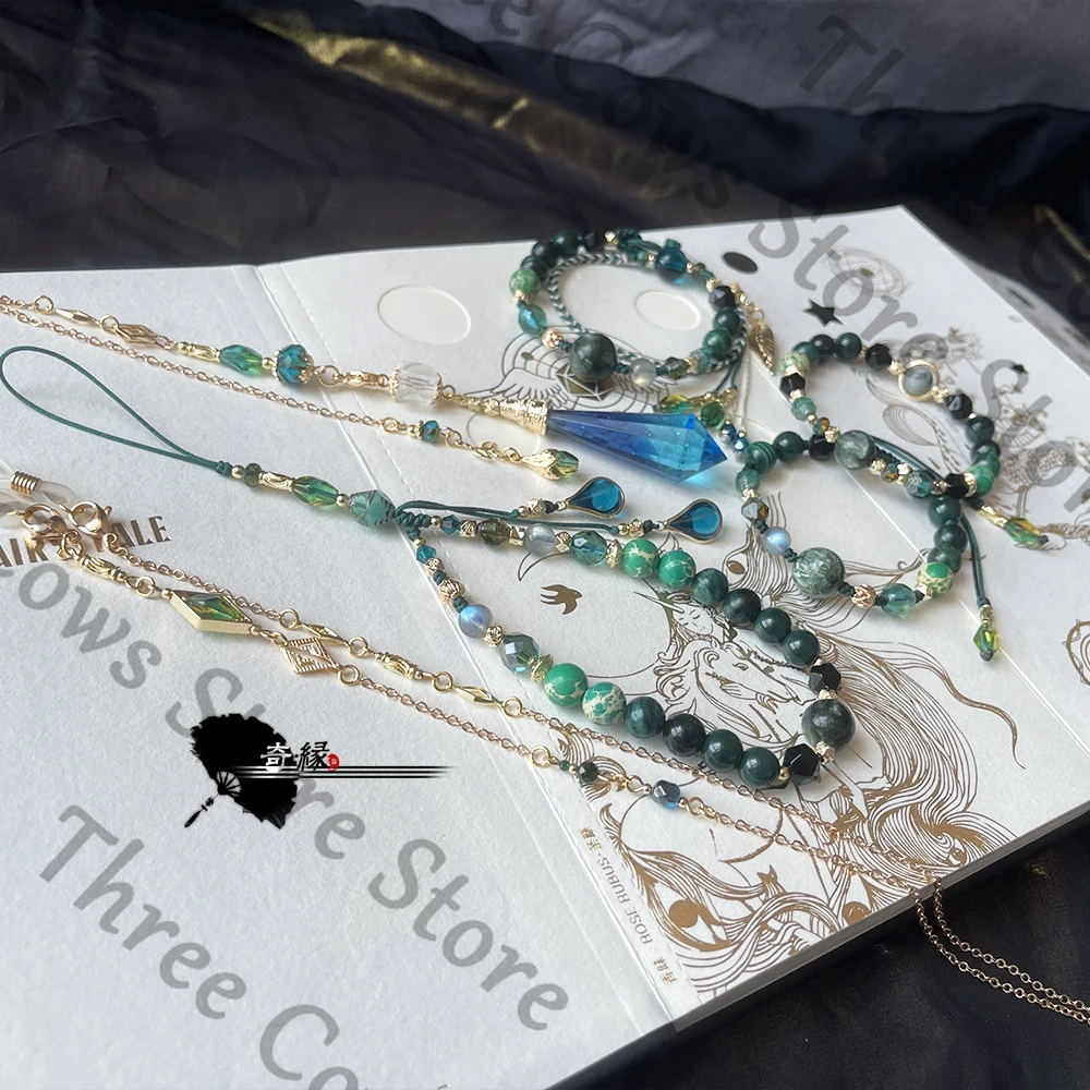 

Anime Genshin Impact Alhaitham Cosplay Cartoon Phone Strap Eyeglasses Cord Accessory Woven Bracelet Mobile Chain Bracelets Gift