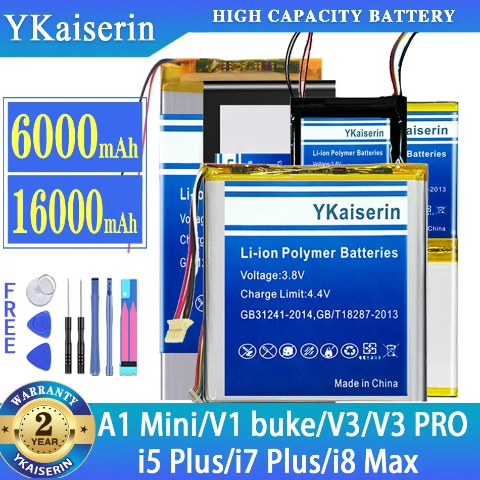 

YKaiserin Battery For VOYO I8 Max I5 I7 Plus I8Max I7Plus I5Plus/A1 Mini A1Mini/V3 PRO V1 buke V3PRO Batterij + Free Tools