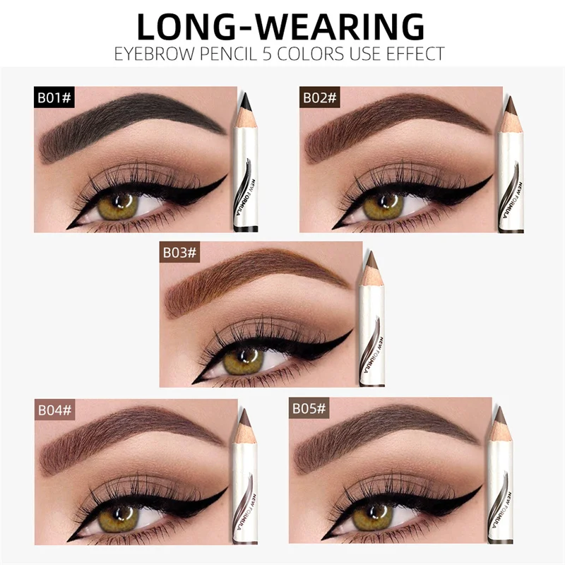 5 Colors Makeup Menow Eyebrow Pencil Eyebrow Marker Waterproof Eyebrow Tattoo For Eyebrows Enhancer Dye Tint Pen Long Lasting