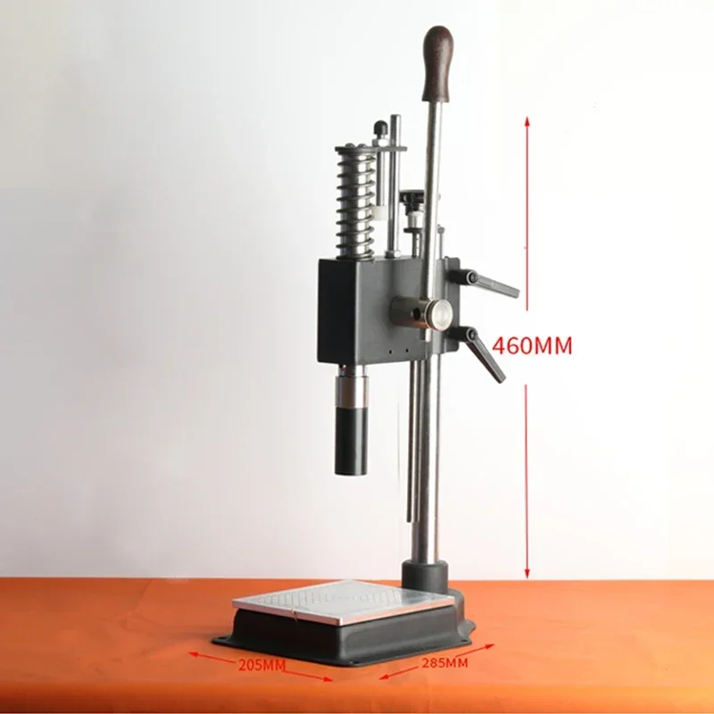 LY Macchina confezionatrice per avvolgimento tappatrice per bottiglie di profumo, pneumatica manuale da tavolo per bottiglia di pressatura superiore per fiala per aggraffatura ad anello per collare