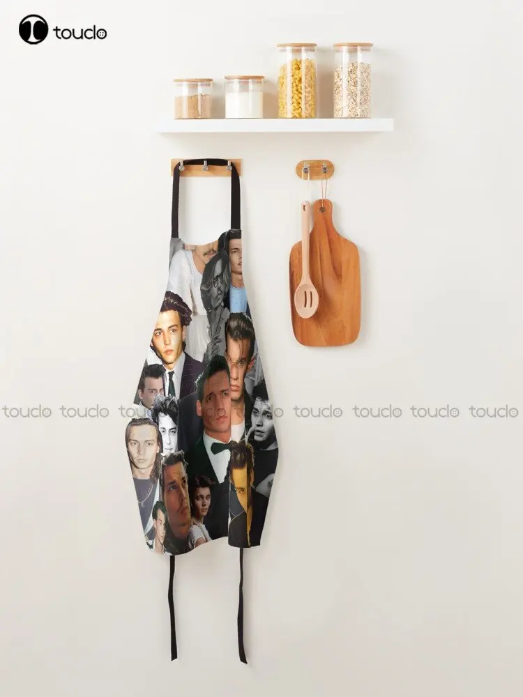 Johnny Depp Collage Apron Johnny Depp Gardening Apron For Women Men Unisex Adult Garden Kitchen Household Cleaning Custom Apron