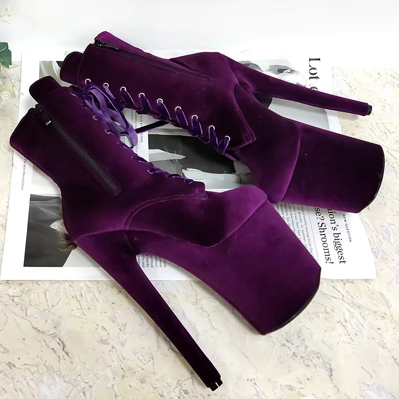 

Ботильоны на платформе со шнуровкой, 20 см