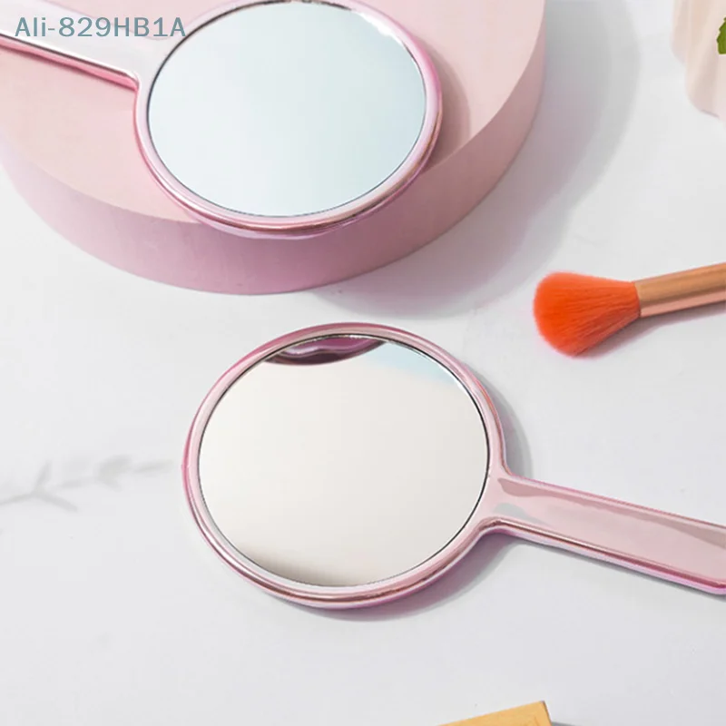 Liquid Shape Round Handheld Makeup Vanity Mirror Portable Compact Mirrors Beauty Makeup Tools Desktop Cosmetic Mirror