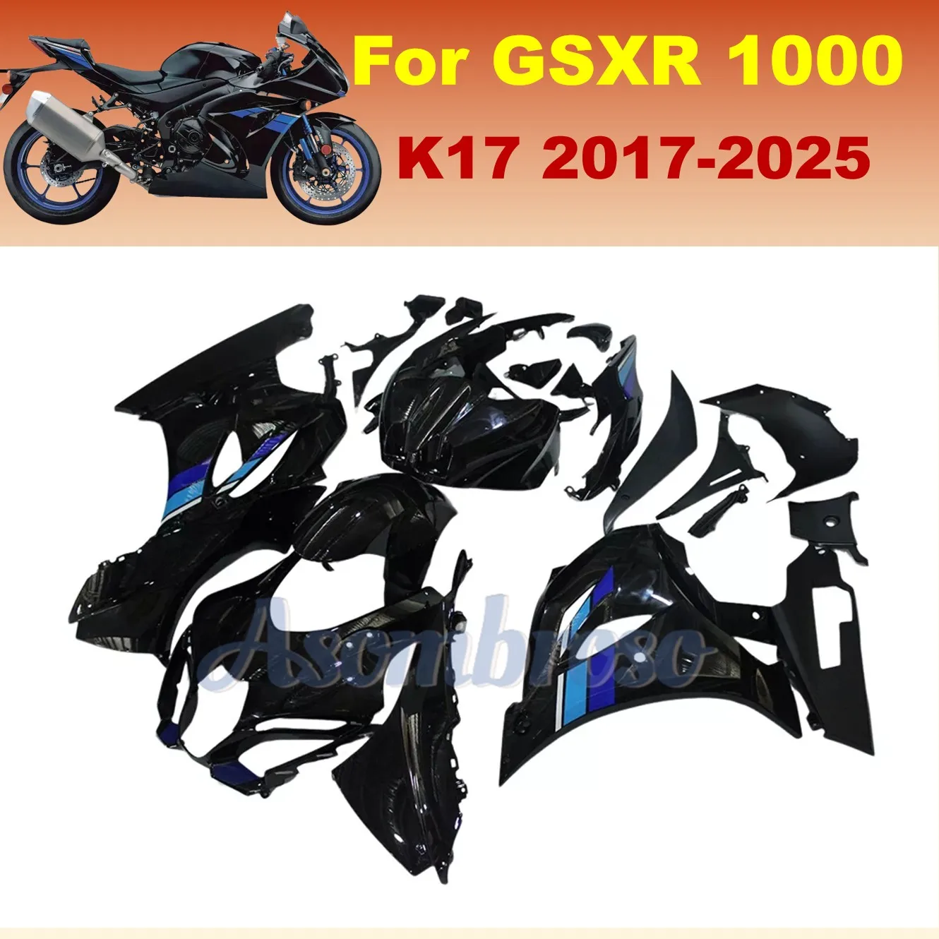 

For 2017-2025 GSXR1000 Fairing kit GSXR 1000 2018 2019 2020 2021 2022 2023 GSX-R1000 Motorcycle ABS Body Panels Replacement Set