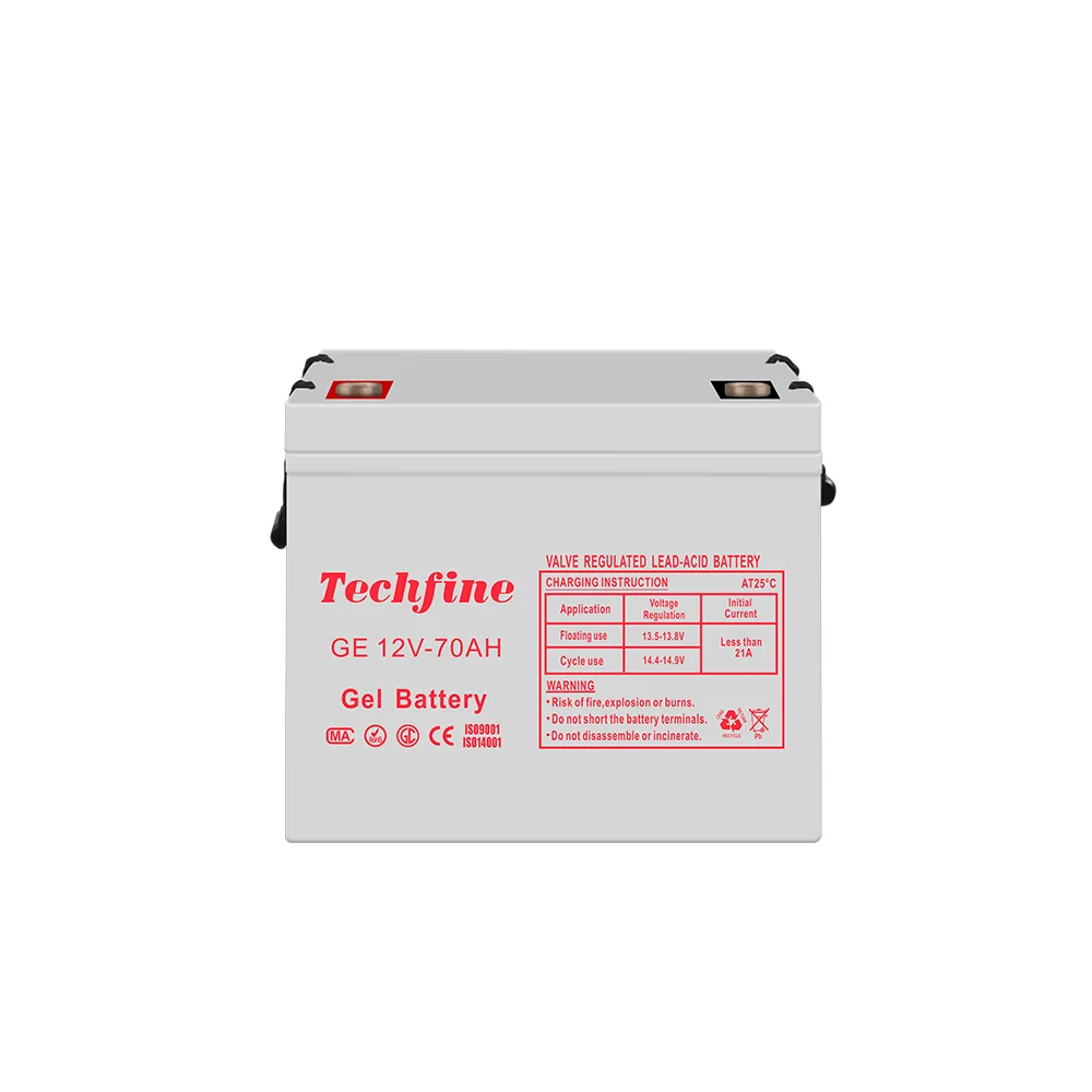 Techfine Factory Price Rechargeable VRLA Solar AGM Energy Storage Gel Battery for Home Solar Panel