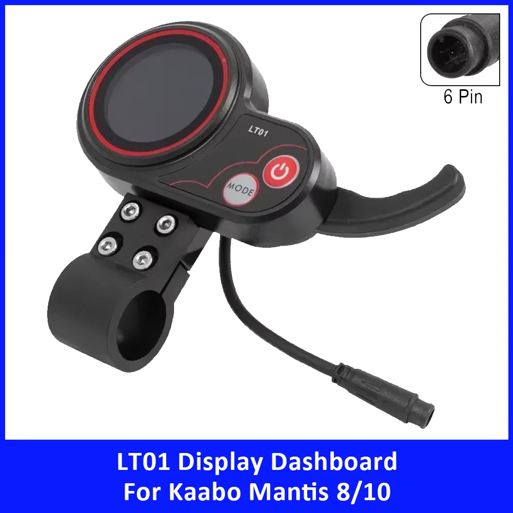 

6PIN LT01 Display Thumb Throttle 36V-60V LCD Display For Kaabo Mantis 8/10 Wolf Warriorx / Wolf Warrior11 Electric Scooter Parts