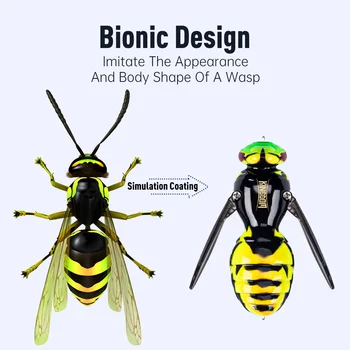 킹덤 말벌 크롤링 미끼, 곤충 바이오닉 플로팅 낚시 루어, 수영 베이트, 단단한 인공 미끼, 배스 잉어 파이크 낚시, 4.2g, 40mm 