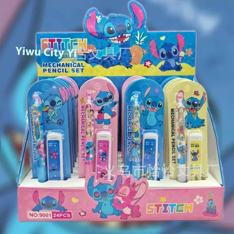 

Disney 24Pcs Mechanical Pencil Cartoon Set Stitch 0.5Mm Cutting Free Mechanical Pencil Students Start School To Learn Stationery