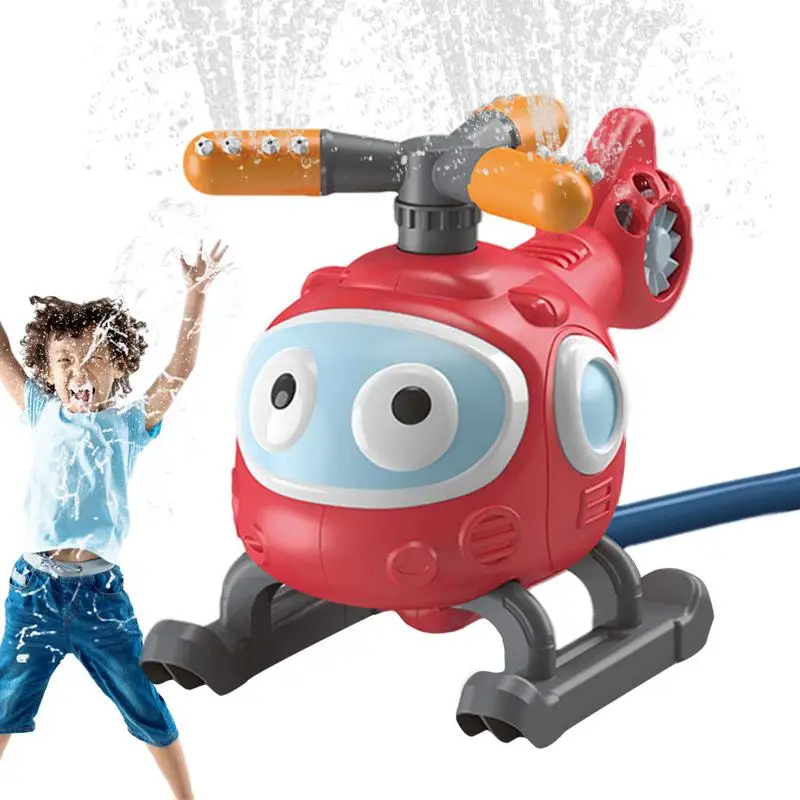 

Helicopter Water Toy Kids Sprinklers For Yard 45 Degree Rotating Backyard Water Toys Rotating Water Pressure Lift Sprinkler Toy