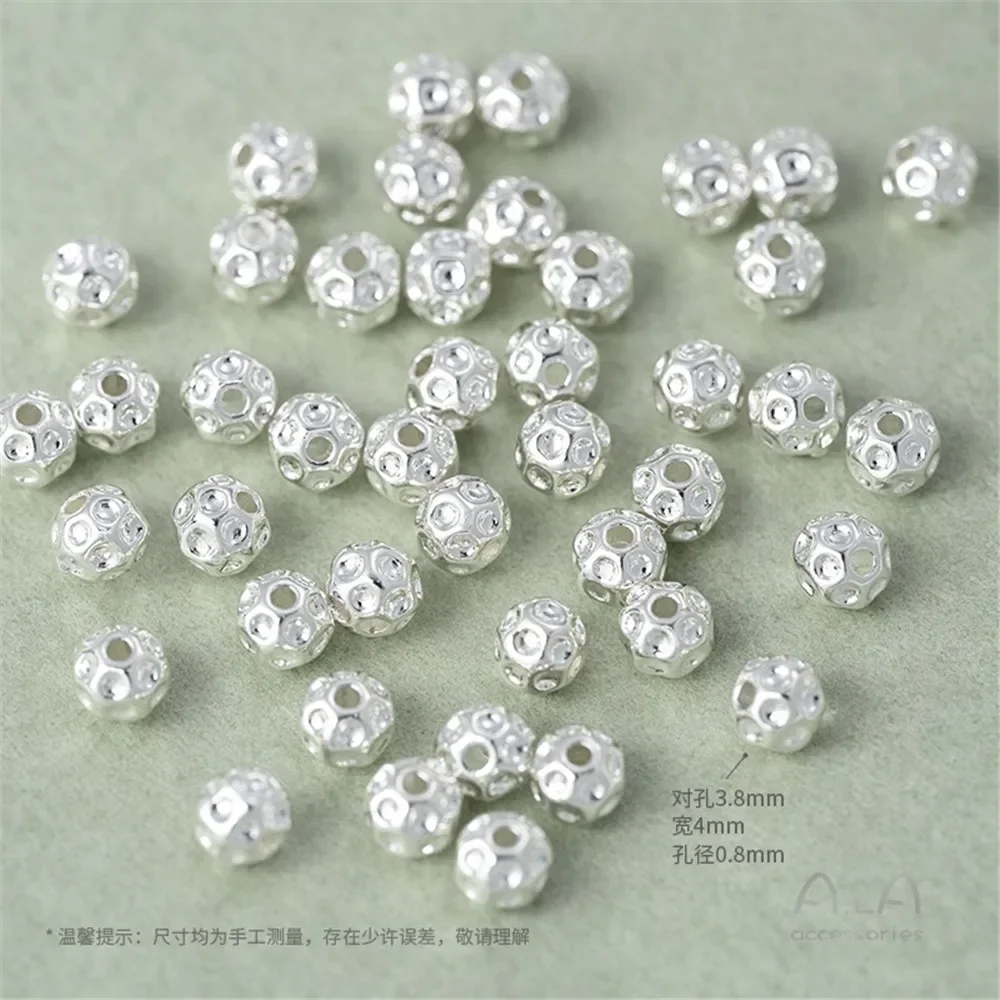 Z419 Copper Silver Irregular-shaped Stone-shaped Spacers, Irregular Spacers, Four-leaf Clover Wool Balls, Beaded Accessories