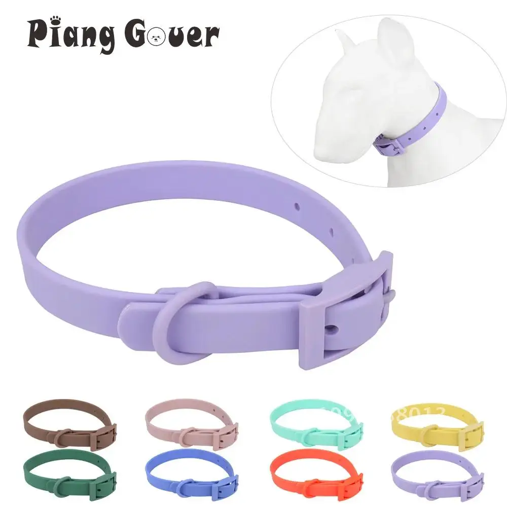 

XS/S/M/L/XL Dog Collar Adjustable PVC Waterproof Pet Cat Collar Silicone Dogs Medium Imitation Small for Big