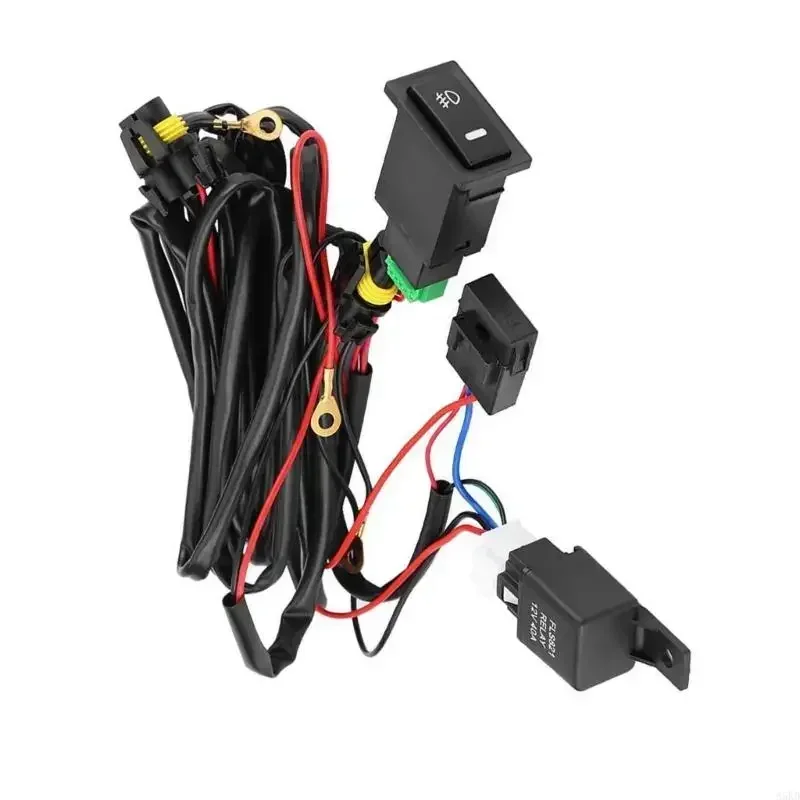 

12V Universal Car Fog Light Harness Car LED Fog Light Wiring Harness Auto Accessories X7AE